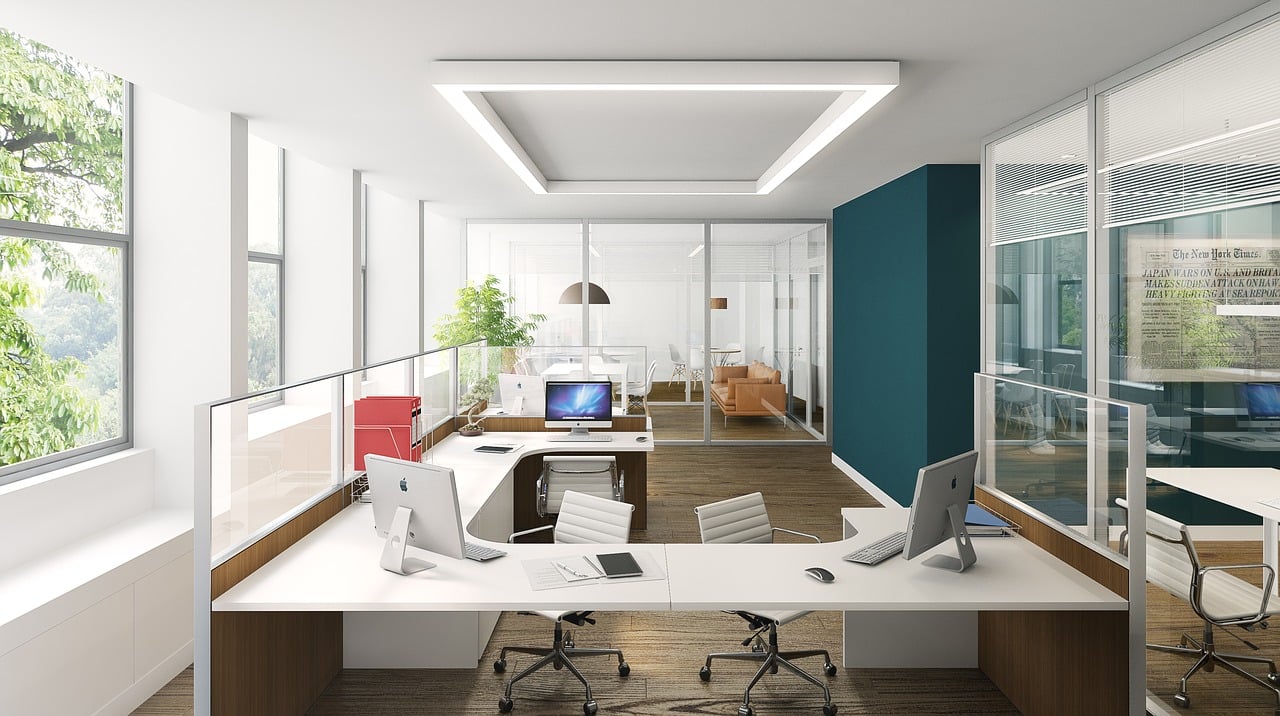 Moderne Büroräume durch Feng Shui Beratung für Büro